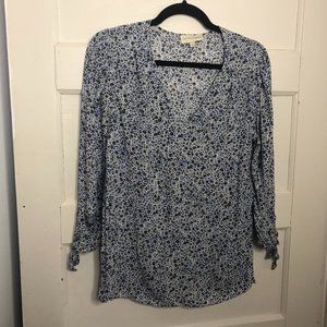 Boho Blue Floral Top